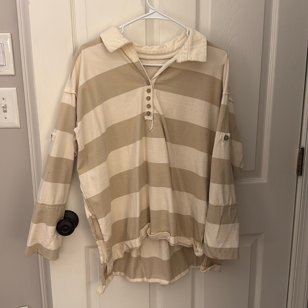 We the free striped shirt. Oversized